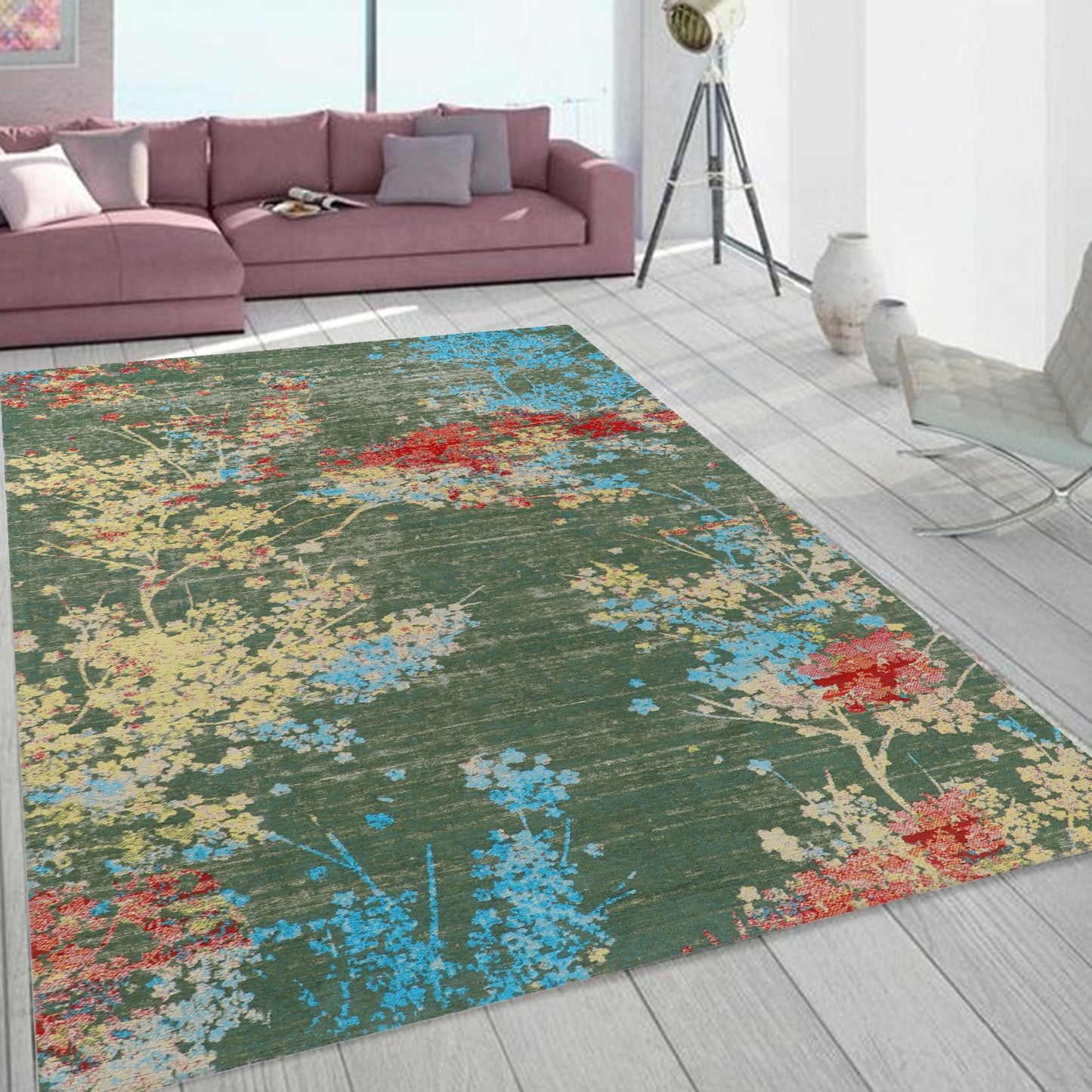 Playful Sage Jacquard Rug
