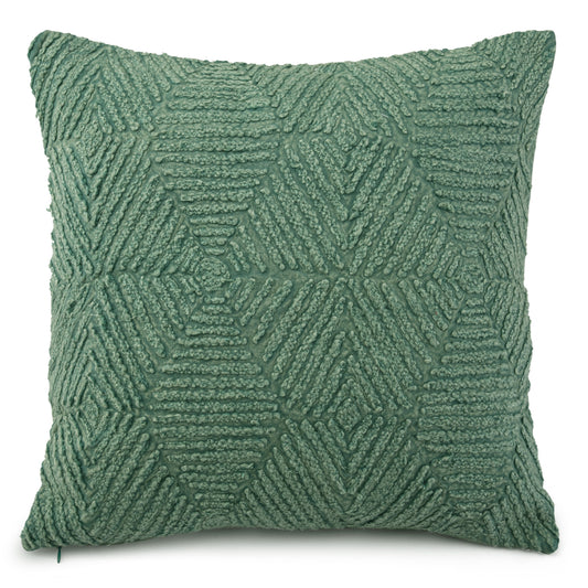 Geo Green Cushion Cover              by Bharti Shekhar