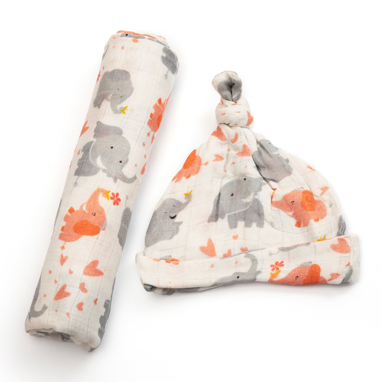 Cuties - Elle Swaddle & Cap set (2 swaddles & 2 caps)