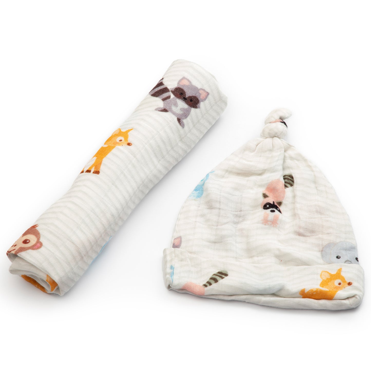 Elle - Friendz Swaddle & Cap Set (2 swaddles & 2 caps)