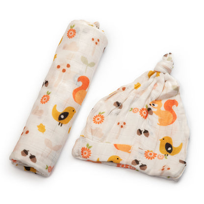 Funnimal - Squibi Swaddle & Cap Set (2 swaddles & 2 caps)