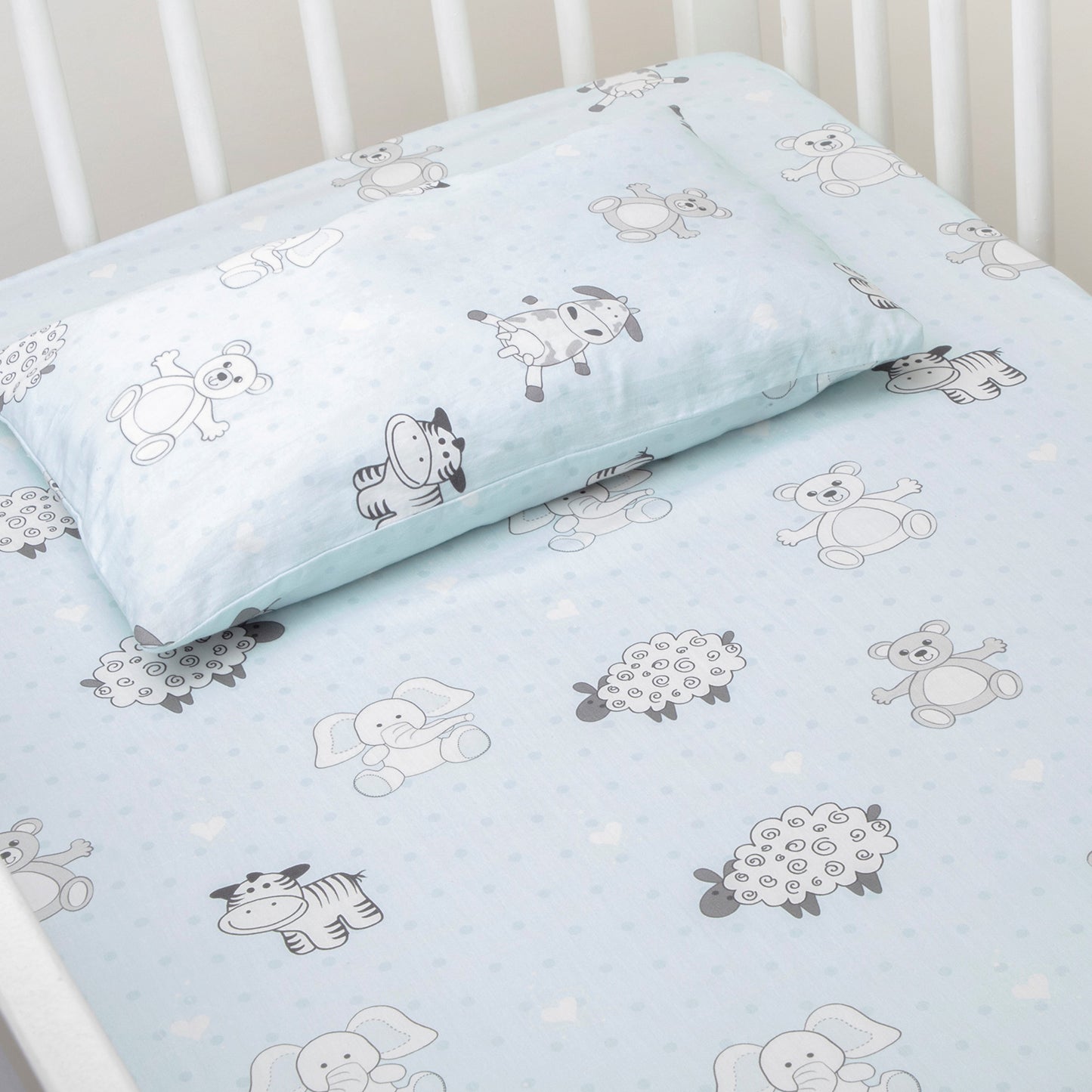 Cuties Fitted Sheet & Pillow Set