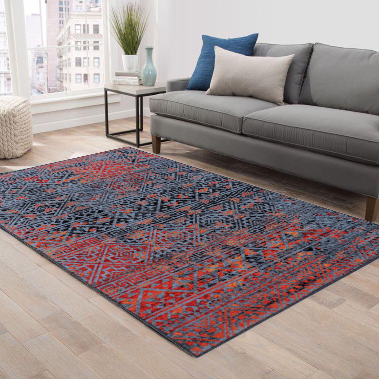 Coral Jacquard Rug