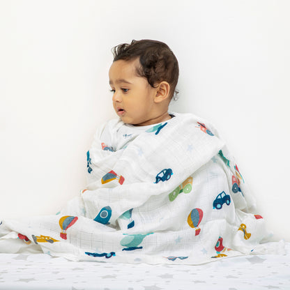 Deepfun - Gaddi Swaddle & Cap Set (2 swaddles & 2 caps)