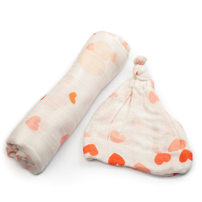 Heartistic - Blossom Swaddle & Cap Set (2 swaddles & 2 caps)