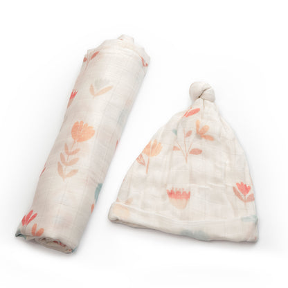 Heartistic - Blossom Swaddle & Cap Set (2 swaddles & 2 caps)