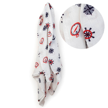 Nautical - Deep Fun Swaddle & Cap Set (2 swaddles & 2 caps)